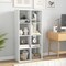 White 8-Cube Bookshelf Engineered Wood Open Back Storage Organizer